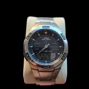 Casio Men’s Wave Ceptor WVA-105 H-1 Black Dial Ama Digi Watch